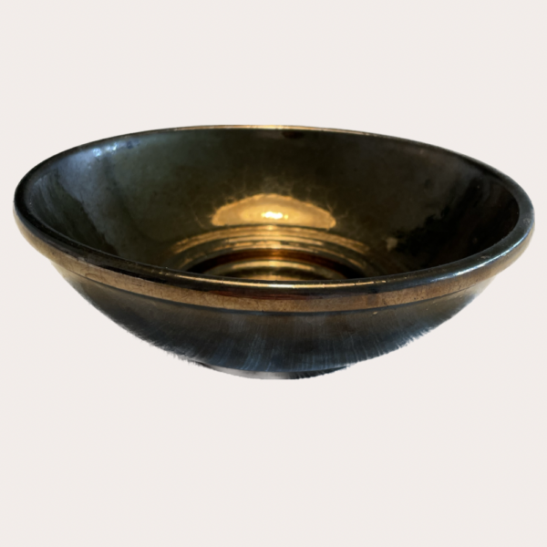 Vintage skål i antik guld finish